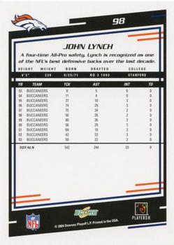 2004 Score #98 John Lynch Back