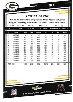 2004 Score #110 Brett Favre Back