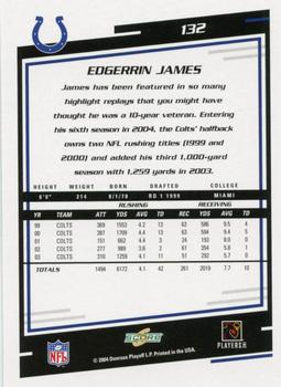 2004 Score #132 Edgerrin James Back