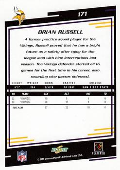 2004 Score #171 Brian Russell Back