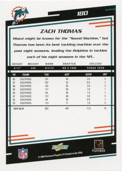 2004 Score #180 Zach Thomas Back