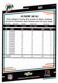 2004 Score #181 Junior Seau Back