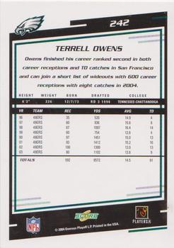 2004 Score #242 Terrell Owens Back