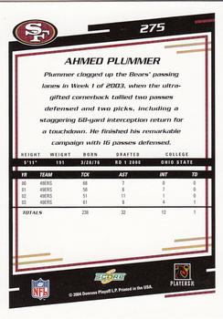 2004 Score #275 Ahmed Plummer Back