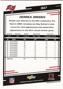 2004 Score #307 Derrick Brooks Back