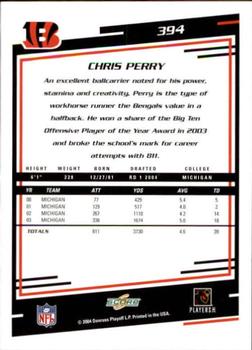 2004 Score #394 Chris Perry Back