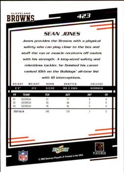 2004 Score #423 Sean Jones Back