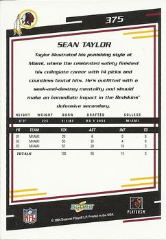 2004 Score #375 Sean Taylor Back
