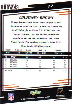 2004 Score #77 Courtney Brown Back