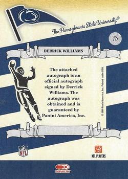 2009 Donruss Classics - School Colors Autographs #13 Derrick Williams Back