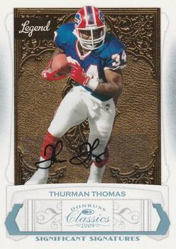 2009 Donruss Classics - Significant Signatures Platinum #143 Thurman Thomas Front