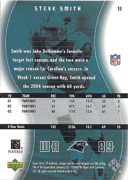 2004 SP Authentic #11 Steve Smith Back
