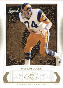 2009 Donruss Classics - Timeless Tributes Gold #133 Merlin Olsen Front