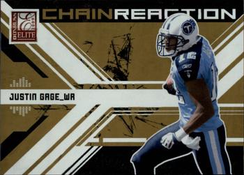 2009 Donruss Elite - Chain Reaction Gold #15 Justin Gage Front