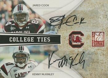 2009 Donruss Elite - College Ties Combos Autographs #14 Jared Cook / Kenny McKinley Front