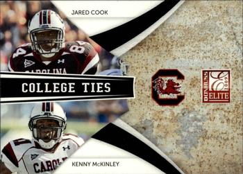 2009 Donruss Elite - College Ties Combos Black #14 Jared Cook / Kenny McKinley Front