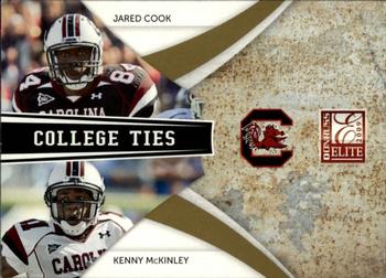 2009 Donruss Elite - College Ties Combos Gold #14 Jared Cook / Kenny McKinley Front