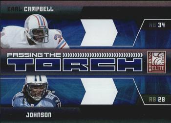 2009 Donruss Elite - Passing the Torch Blue #8 Earl Campbell / Chris Johnson Front