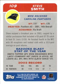 2004 Bazooka #109 Steve Smith Back
