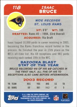 2004 Bazooka #118 Isaac Bruce Back