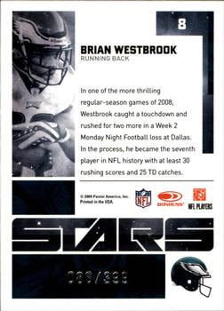 2009 Donruss Elite - Stars Black #8 Brian Westbrook Back