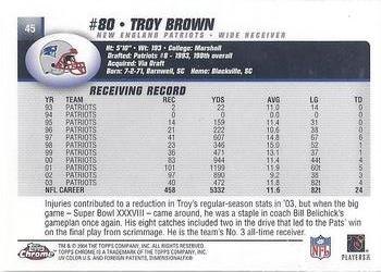 2004 Topps Chrome #45 Troy Brown Back