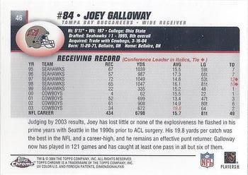 2004 Topps Chrome #46 Joey Galloway Back