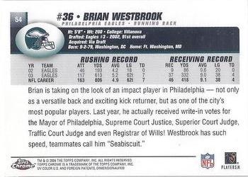 2004 Topps Chrome #54 Brian Westbrook Back