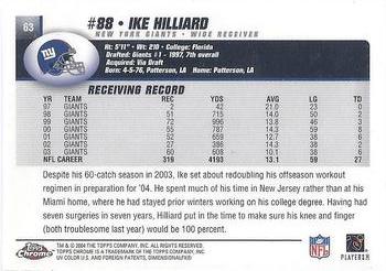 2004 Topps Chrome #63 Ike Hilliard Back