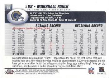 2004 Topps Chrome #78 Marshall Faulk Back