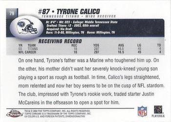 2004 Topps Chrome #79 Tyrone Calico Back