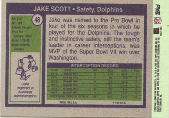 2004 Topps All-Time Fan Favorites #48 Jake Scott Back