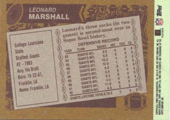 2004 Topps Fan Favorites #59 Leonard Marshall Back