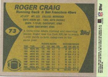 2004 Topps All-Time Fan Favorites #73 Roger Craig Back