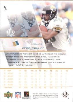 2004 Upper Deck Reflections #44 Fred Taylor Back