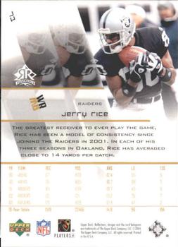 2004 Upper Deck Reflections #71 Jerry Rice Back