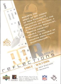 2004 Upper Deck Reflections #120 Vince Wilfork Back