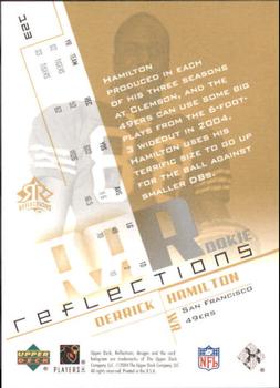 2004 Upper Deck Reflections #123 Derrick Hamilton Back
