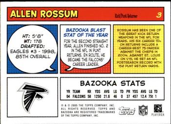 2005 Bazooka #3 Allen Rossum Back