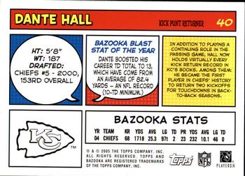 2005 Bazooka #40 Dante Hall Back