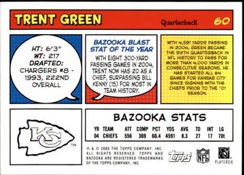 2005 Bazooka #60 Trent Green Back
