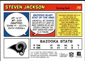 2005 Bazooka #75 Steven Jackson Back