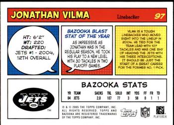 2005 Bazooka #97 Jonathan Vilma Back