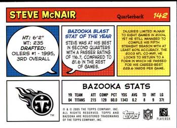 2005 Bazooka #142 Steve McNair Back