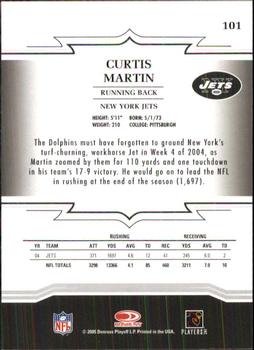 2005 Donruss Throwback Threads #101 Curtis Martin Back