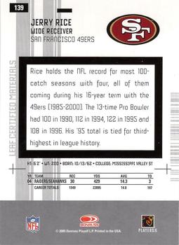 2005 Leaf Certified Materials #139 Jerry Rice Back