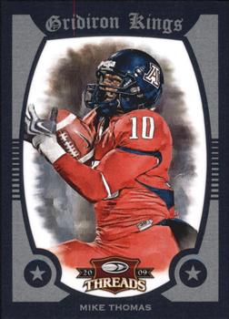 2009 Donruss Threads - College Gridiron Kings Framed Blue #38 Mike Thomas Front