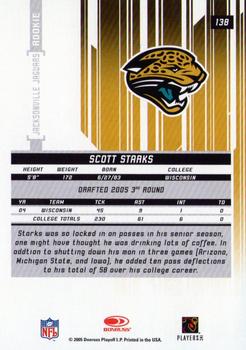 2005 Leaf Rookies & Stars #138 Scott Starks Back