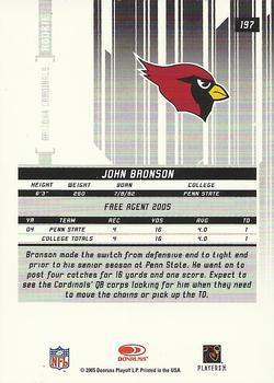 2005 Leaf Rookies & Stars #197 John Bronson Back