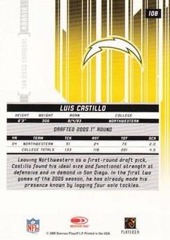 2005 Leaf Rookies & Stars Longevity #108 Luis Castillo Back